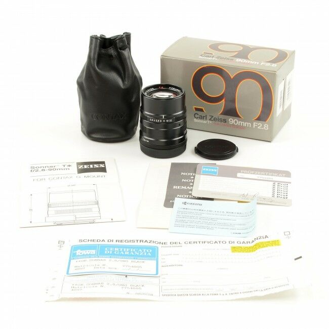 Carl Zeiss 90mm f2.8 Sonnar T* Black For Contax G1 / G2 + Box - Products