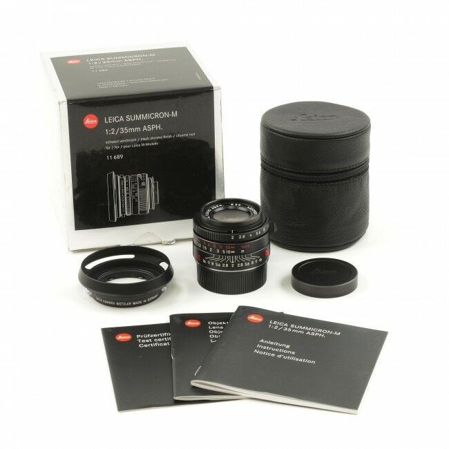 Leica 35mm f2 Summicron-M ASPH Limited Edition Black Chrome + Box