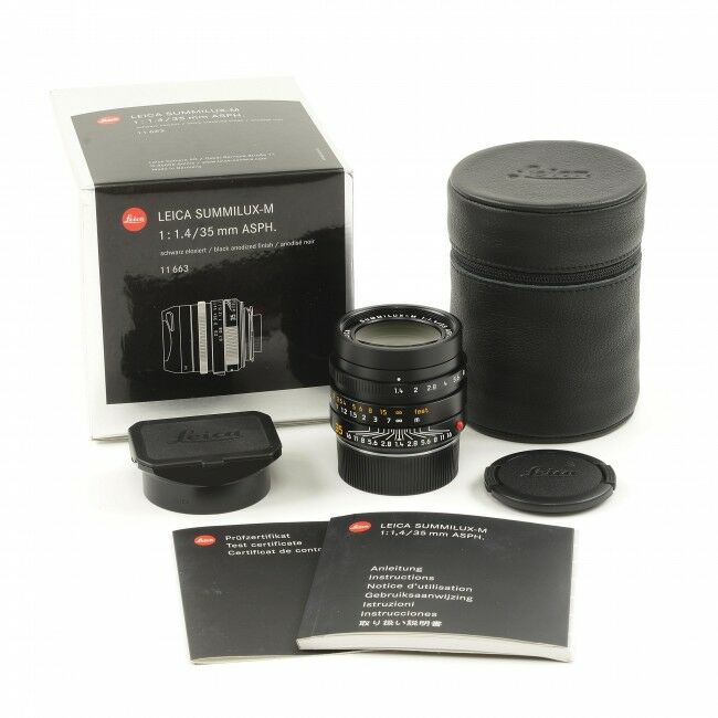 Leica 35mm f1.4 Summilux-M ASPH Black FLE MK II + Box