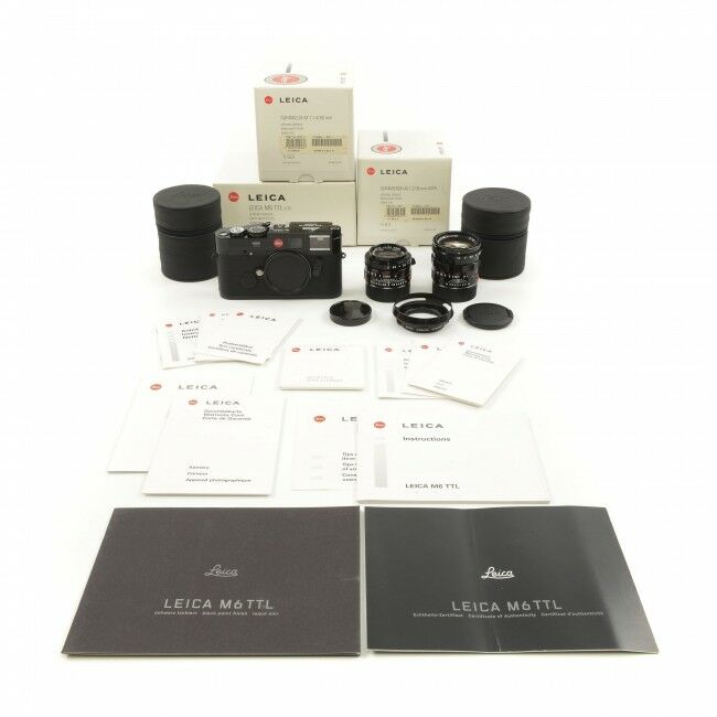 Leica M6 TTL Millennium Black Paint Set With 2 Lenses Complete + Box