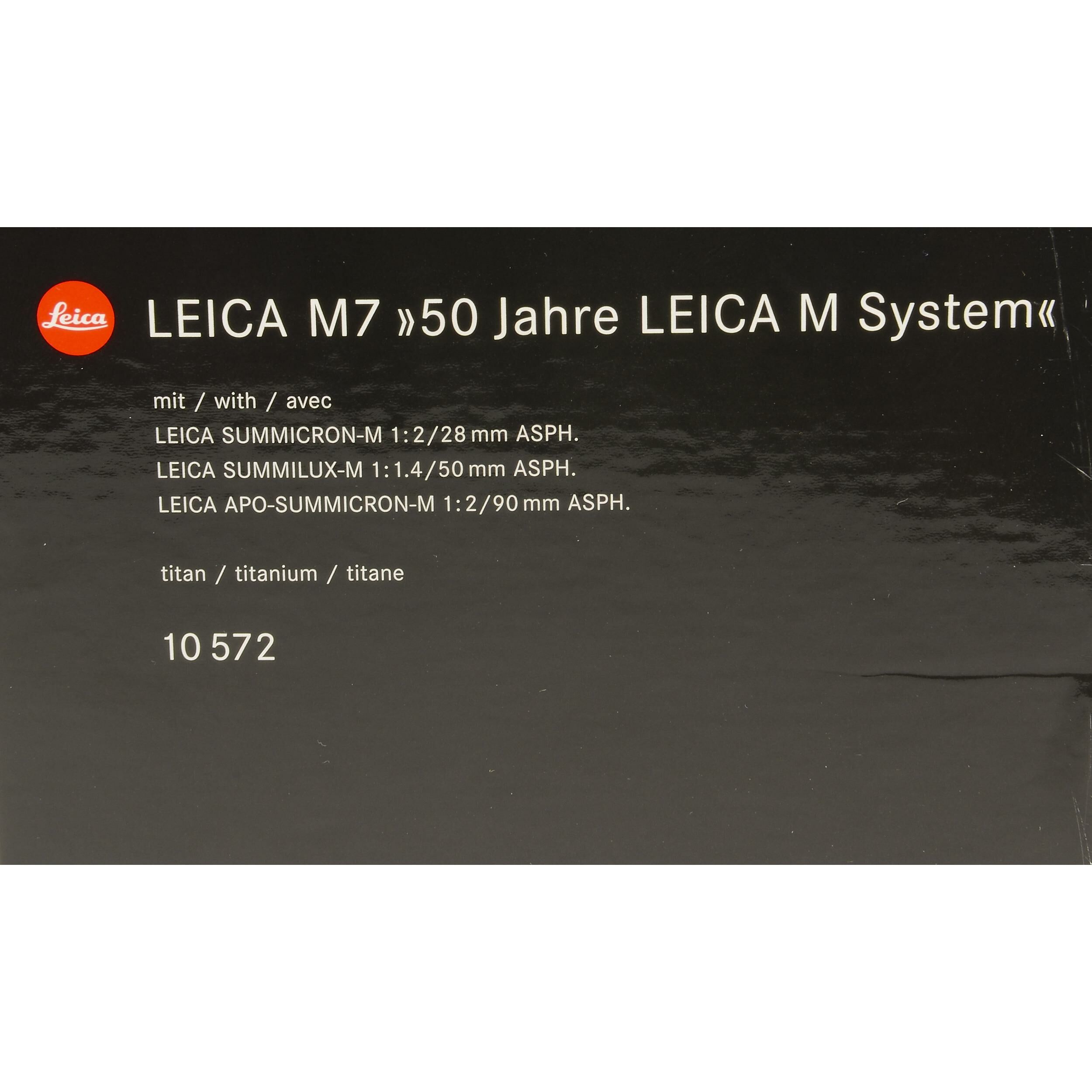 LEICA LEITZ M7 TITANIUM BIG 3 LENS SET + BOX ULTRA RARE 10572 #752