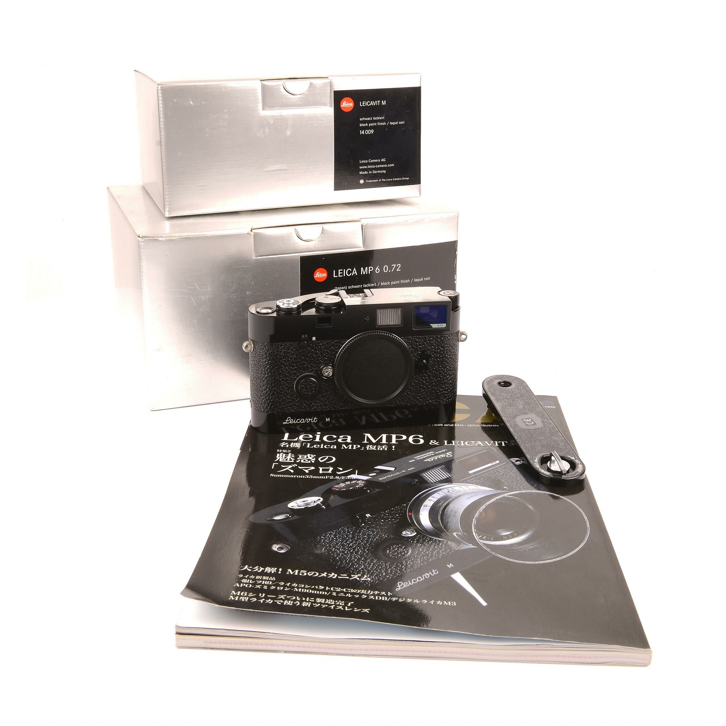 LEICA LEITZ MP6 BLACK PAINT + LEICAVIT BLACK PAINT + BOX + MAGAZINE 10311